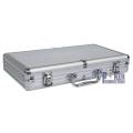 Mallette de rangement pour 300 jetons de poker – imitation aluminium – fond Plastique
