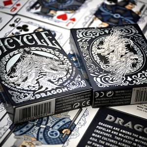 Bicycle "DRAGON" - juego de 56 cartas plastificadas - formato poker - 2 índices estándar.