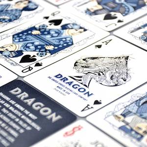 Bicycle "DRAGON" - juego de 56 cartas plastificadas - formato poker - 2 índices estándar.