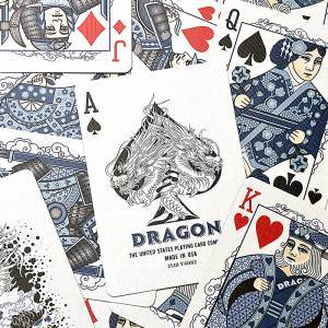 Bicycle "DRAGON" - juego de 56 cartas plastificadas - formato poker - 2 índices estándar.