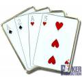 Card-Guard "OMAHA" - in ottone - 2 facce diverse - 50x40mm