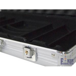Mallette de rangement ALU 300 pour 300 jetons de poker – imitation aluminium - Fond Plastique