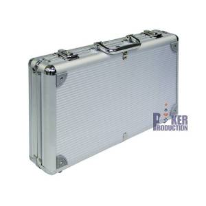 "ALU 300" Storage case for 300 poker chips - imitation aluminum - Plastic bottom.