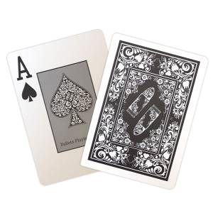 Bullets "PLATINIUM" - Jeu de 54 cartes 100% plastique - 2 index jumbo - format poker