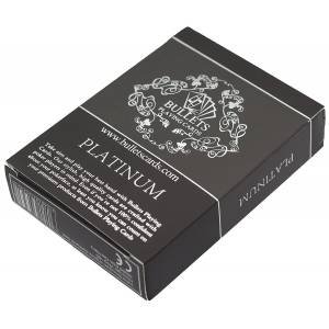Bullets "PLATINIUM" - Jeu de 54 cartes 100% plastique - 2 index jumbo - format poker