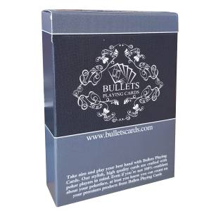 Bullets "RED" - Jeu de 54 cartes 100% plastique - 4 index jumbo - format poker