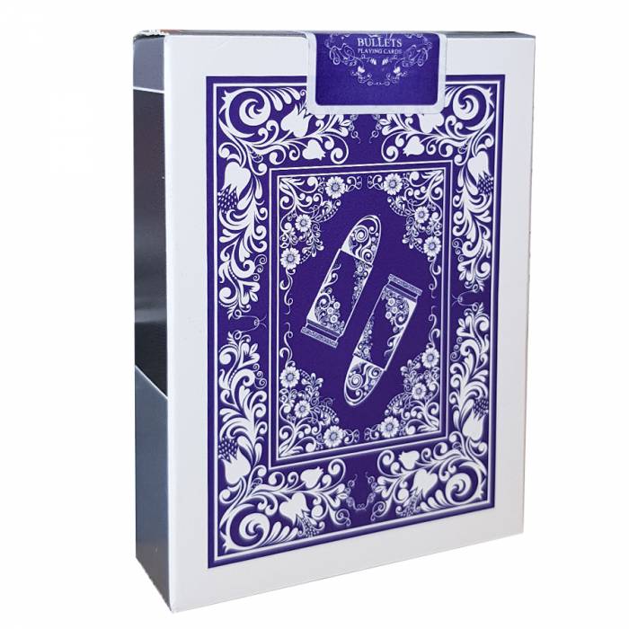 Bullets "BLUE" - Jeu de 54 cartes 100% plastique - 2 index jumbo - format poker