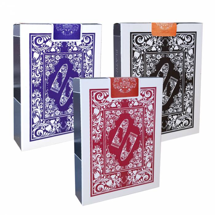 Bullets "TRIO PACK" - 3 Jeux de 54 cartes 100% plastique - format poker