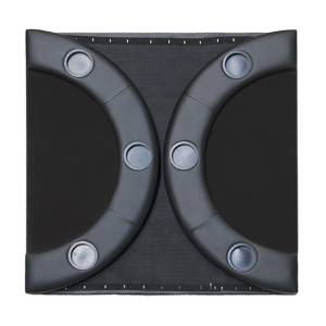 "TRIO GREEN" oval poker table top - wooden base and felt mat - foam faux leather edges - 180x90 cm