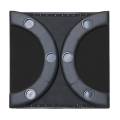 Oval "TRIO GREEN" poker table top - wooden base and felt cloth - foam faux leather edges - 180x90 cm.