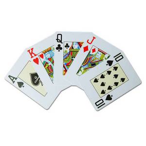 Copag "TEXAS HOLD'EM GOLD NOIR" - Juego de 55 cartas 100% plástico - formato póker - 2 índices jumbo.