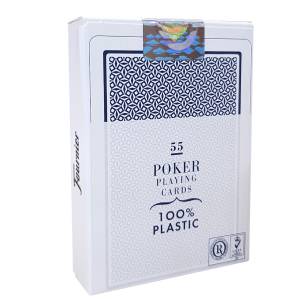 Fournier "TITANIUM SERIES RED" standard - Mazzi di 55 carte 100% plastica - formato poker - 4 indici standard