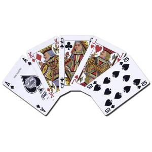 Fournier "TITANIUM SERIES RÖD" standard - spelkortssats med 55 kort i 100% plast - pokersstorlek - 4 standardindex"