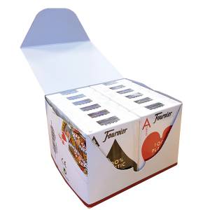 Cartouche Fournier "TITANIUM SERIES" Jumbo - 12 Jeux de 55 cartes 100% plastique – format poker - 2 index Jumbo