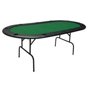 Poker-Tisch "ECO" - Klappbeine - 10 Spieler - Mikrofaser-Stoffbezug und Schaumstoffkanten