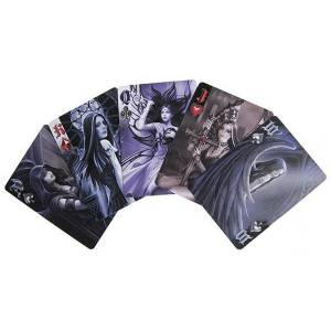 Dark Hearts Anne Stokes Collection – Bicycle - jeu de 54 cartes cartonnées plastifiées – format poker – 2 index standards