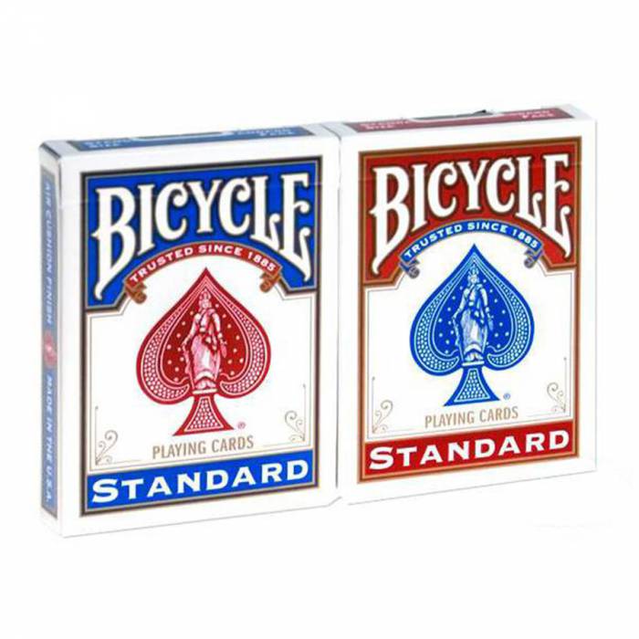 Duo pack Bicycle "RIDER BACK" Standard - 2 Sets of 56 laminated coated cards - poker size - 2 standard indexes.