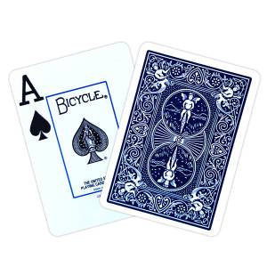 Bicycle "PRESTIGE" blau - 55 Karten Spiel aus 100% Kunststoff - Pokerformat - 2 Jumbo-Indizes.