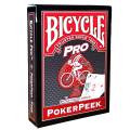 Duo Pack Bicycle "PRO POKER PEEK" - 2 Mazzi di 56 carte plastificate telaio - formato poker - 4 indici standard, 2 indici jumbo.