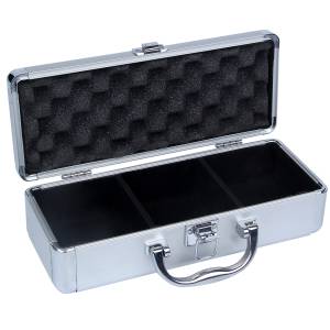 Mallette de rangement pour 60 Plaques de poker - en aluminium - avec poignée