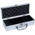 Aufbewahrungskoffer "ALU" für 60 Standard-Pokerchips - aus Aluminium - mit Griff.