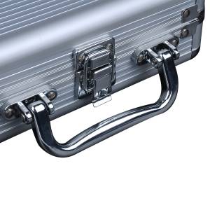 "ALU" storage case for 60 standard poker chips - made of aluminum - with handle.