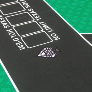 Pokerbord "NO LIMIT RED" - 200 cm x 100 cm - hopfällbart - för 10 spelare