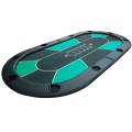 Dessus de table de poker "NO LIMIT RED" - 200 cm x 100 cm - pliable - pour 10 joueurs