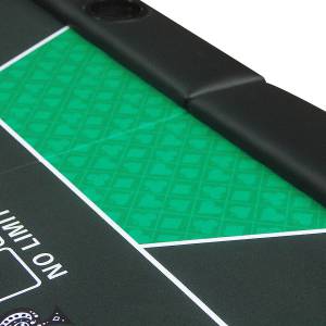 Dessus de table de poker "NO LIMIT RED" - 200 cm x 100 cm - pliable - pour 10 joueurs