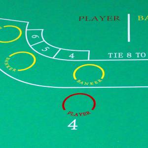 Baccarat Table - 6 players - 180 x 90 - felt