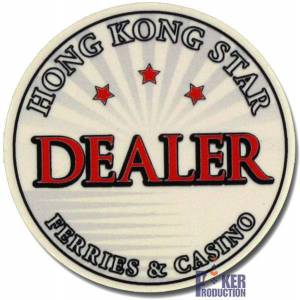 Bouton Dealer HONG KONG STAR – en céramique – 50mm