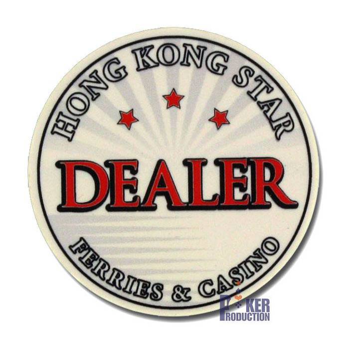 Bouton Dealer HONG KONG STAR – en céramique – 50mm