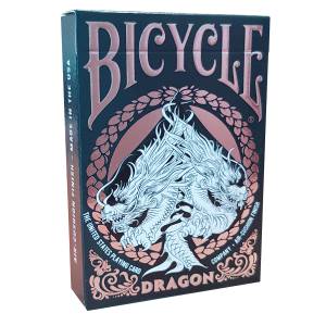 Bicycle "DRAGON" - mazzo di 56 carte in cartoncino plastificato - formato poker - 2 indici standard