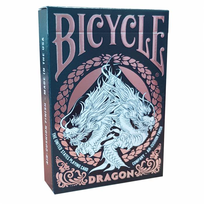 Bicycle "DRAGON" - juego de 56 cartas plastificadas - formato poker - 2 índices estándar.