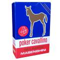 Pacchetto Duo Masenghini "CAVALLINO" - 2 mazzi di 55 carte al 100% in plastica - Formato Poker XL - 4 indici standard.