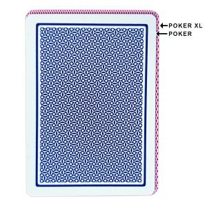 Cartuccia Masenghini "CAVALLINO" Blu - 5 mazzi di 55 carte in plastica 100% - Formato Poker XL - 4 indici standard.