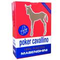 Masenghini "CAVALLINO" Red Cartridge - 5 Sets of 55 100% Plastic Cards - XL Poker Size - 4 Standard Indexes.
