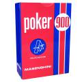 Masenghini "POKER 900" - Jeu de 55 cartes cartonnée plastifiées - Format Poker XL - 4 index standards