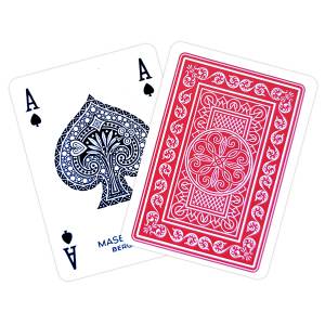 Masenghini "POKER 900" - Jogo de 55 cartas de plástico revestido - Formato Poker XL - 4 índices padrão.