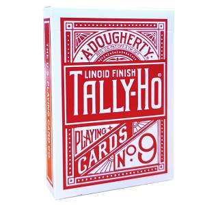 TALLY HO "N°9" - Gioco di carte con 56 carte plastificate in tela - formato poker - 2 indici standard.