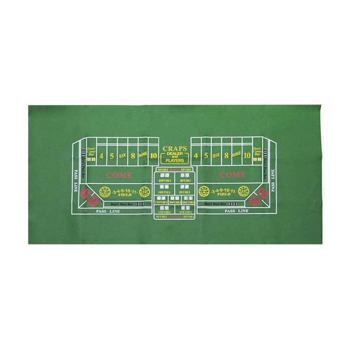 Tapis de Craps en feutrine - 174x84 cm