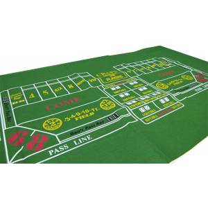 Tapis de Craps "CASINO STYLE" - en feutrine - 174x84 cm - à poser ou à agrafer