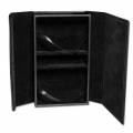 Astuccio in pelle per 2 mazzi di carte - spazio per 5 dadi - interno in velluto nero