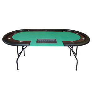 "VENETIAN" poker table - folding legs - with race track - 9 players + dealer.