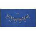 Black Jack felt tablecloth - 180 x 90 cm