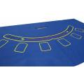 Tapis de Black Jack en feutrine bleue - 180 x 90 cm