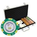 "CROWN" Poker Chip Set - TOURNAMENT Version - with 300 chips made of 14g Clay composite, including accessories.