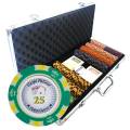 "400-piece "CROWN" Poker Tournament Edition chip set - made of 14g clay composite - with accessories."