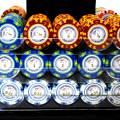 Gabbia per uccelli da 600 fiches da poker "CROWN" - versione CASH GAME - in composito di argilla da 14 g