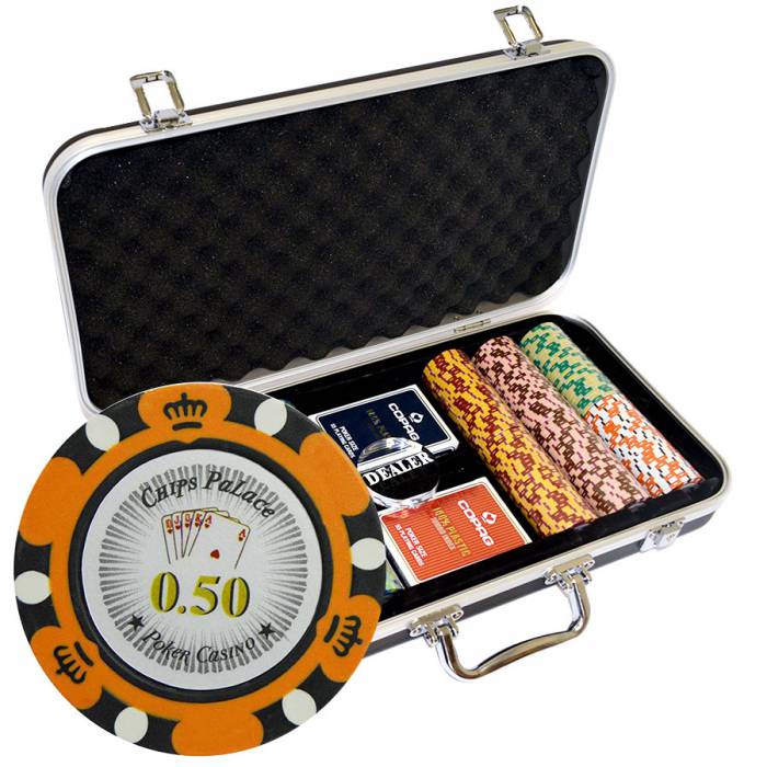 copy of Mallette de 200 jetons de Poker "CROWN" - Version  CASH GAME - en Clay composite 14 g - avec accessoires